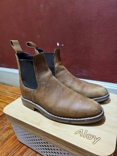 Custom Men's Chelsea Boots, brown crazy horse, size US Mens 7.5