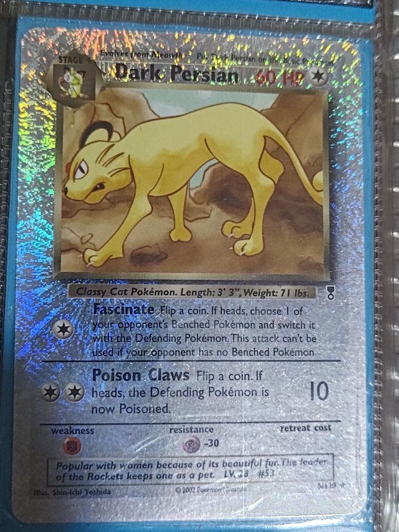 Dark Persian holo rare Pokemon card, Hobbies & Toys, Toys & Games on  Carousell