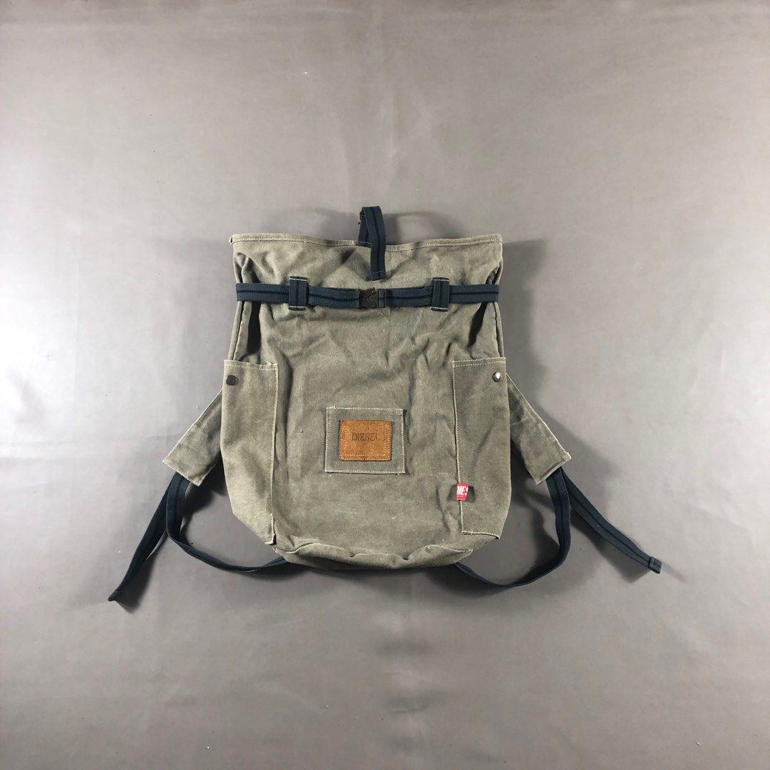 DIESEL SPARE PARTS BACKPACK (Category: Backpacks) located in Manila. Submitted by revise.ph_ (Listing ID 1295921011, Image 1). Description: DIESEL SPARE PARTS BACKPACK DIMENSION Height:20 Width:17.5 Side width:7 No issue Price:4,500 Free Shipping Via JNT.