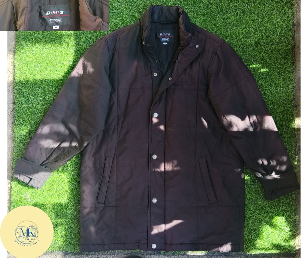 Dunlop puffer bomber jacket mens best sale