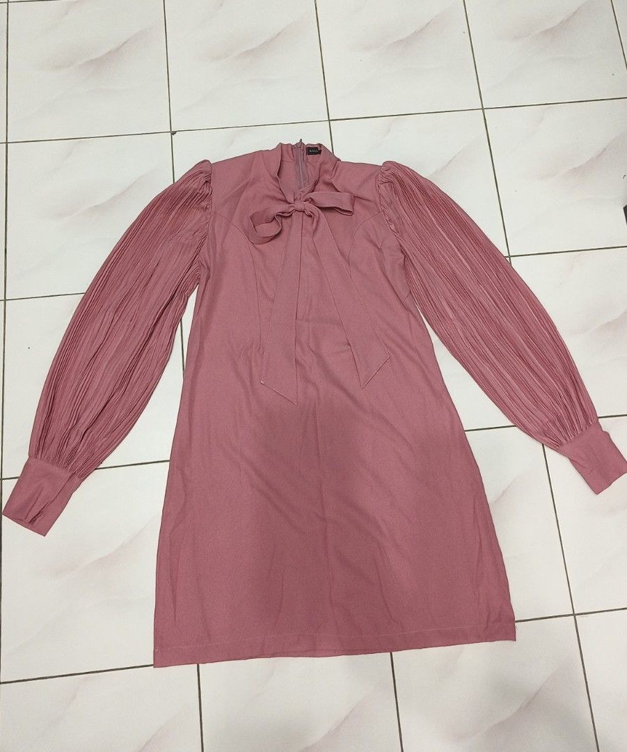 'Dusty Pink' Kurung Raya, Women's Fashion, Dresses & Sets, Traditional ...