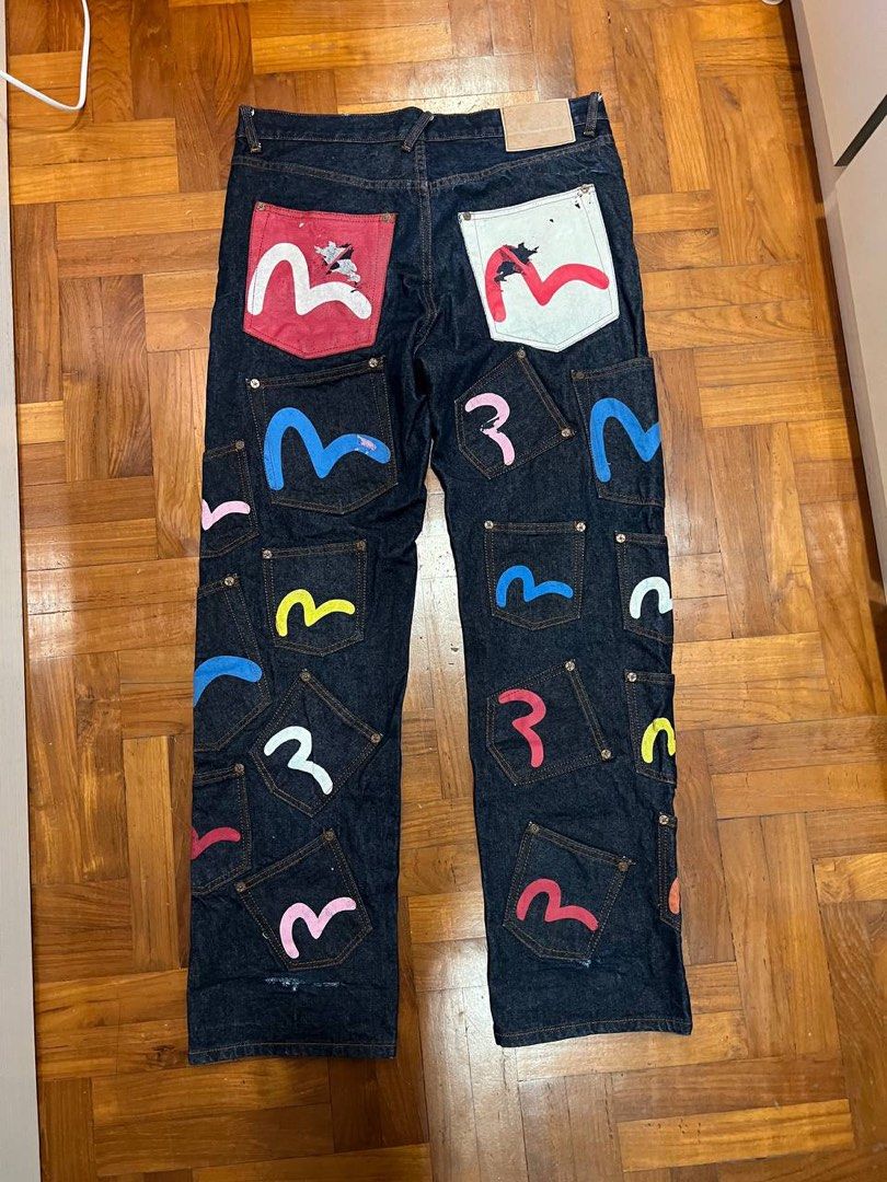 Evisu jeans pockets sale