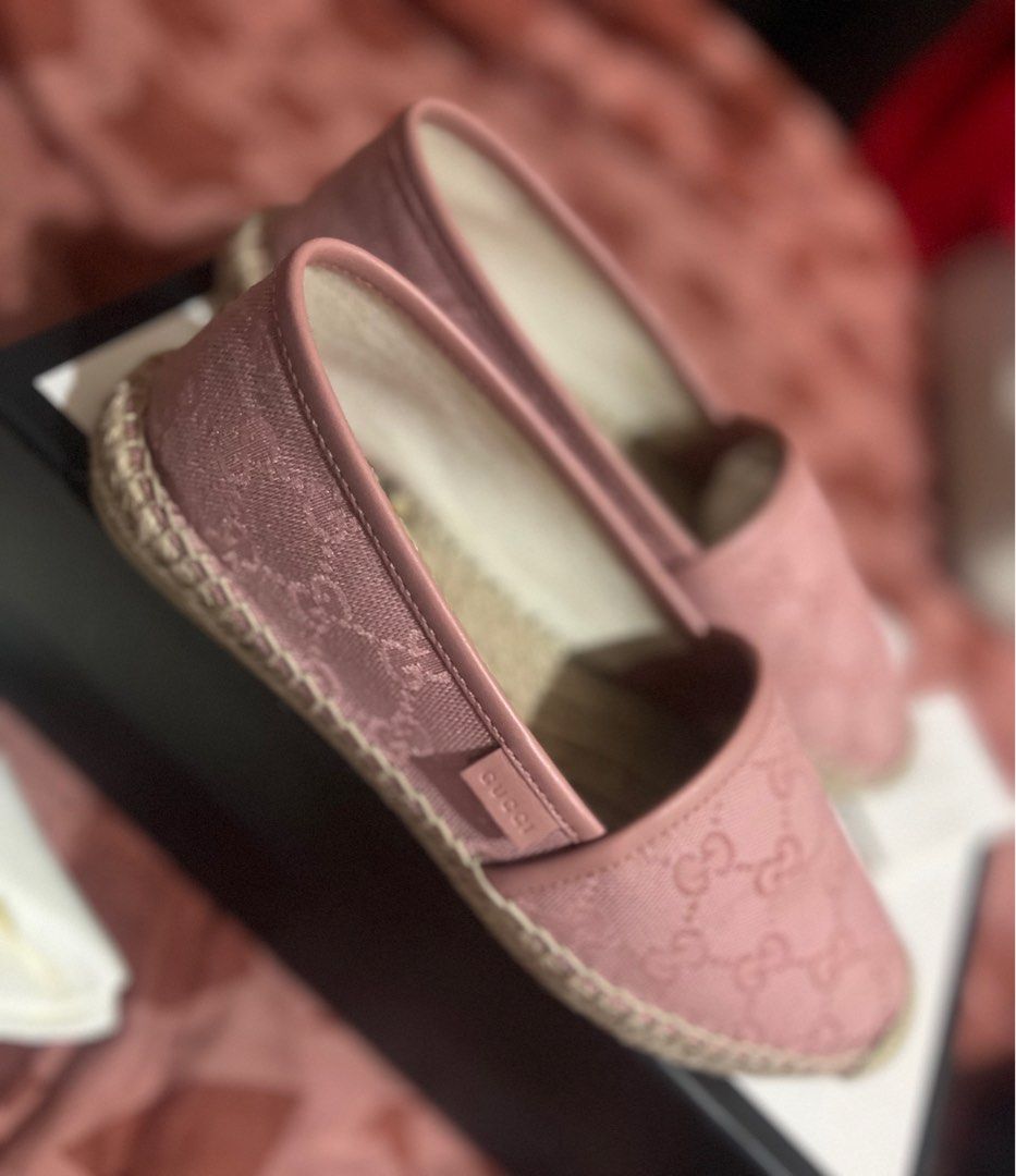 GUCCI ESPADRILLES CANVASS Women s Fashion Footwear Loafers on Carousell