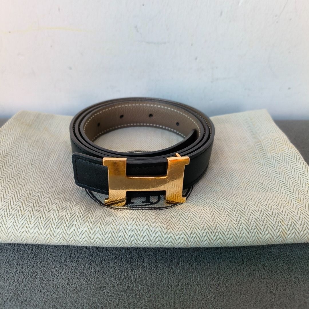 HERMES エルメス Hベルト80 リバーシブル 四角い STRIEE ストリエ 