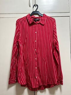 H&M Red longsleeve polo