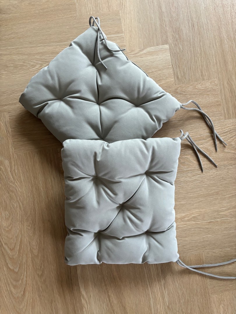 IKEA outdoor seat cushion pads light grey Furniture Home Living Outdoor Furniture on Carousell
