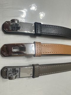 Italian leather belt adjustable