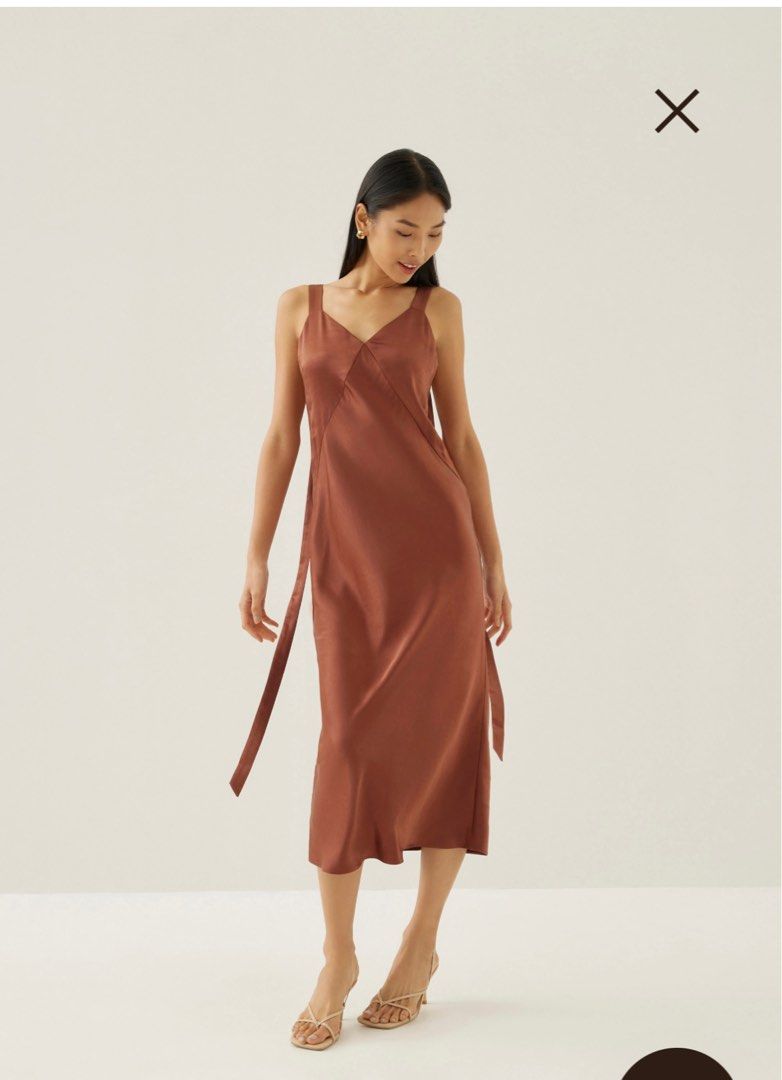 love bonito silk dress Merrel Padded Satin Maxi Dress