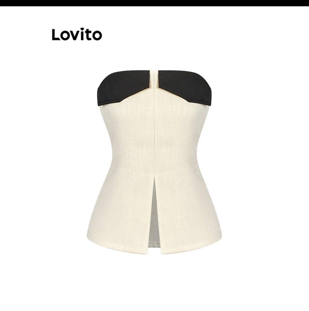 Lovito Women Colorblock Split Front Tank Top (Category: Blouses) located in Manila. Submitted by ddaaaaaa (Listing ID 1295910156, Image 1). Description: .