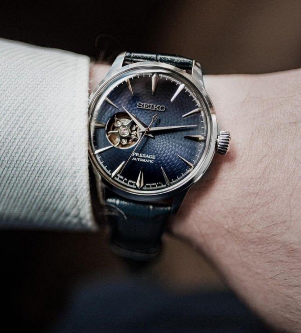 seiko open heart blue