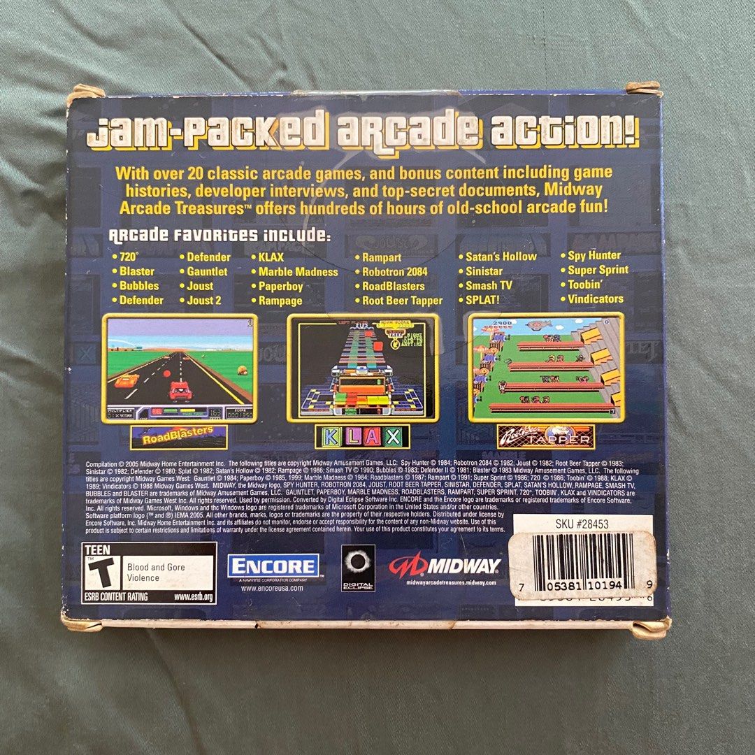 Midway Arcade Treasures CD-ROM (Unused) (Category: Others) located in Marikina City. Submitted by ryan_o (Listing ID 1295927063, Image 3). Description: Got this as a gift, never been used. Packaging is a little worn, but the disc has never been taken out. Also listed on Facebook Marketplace..