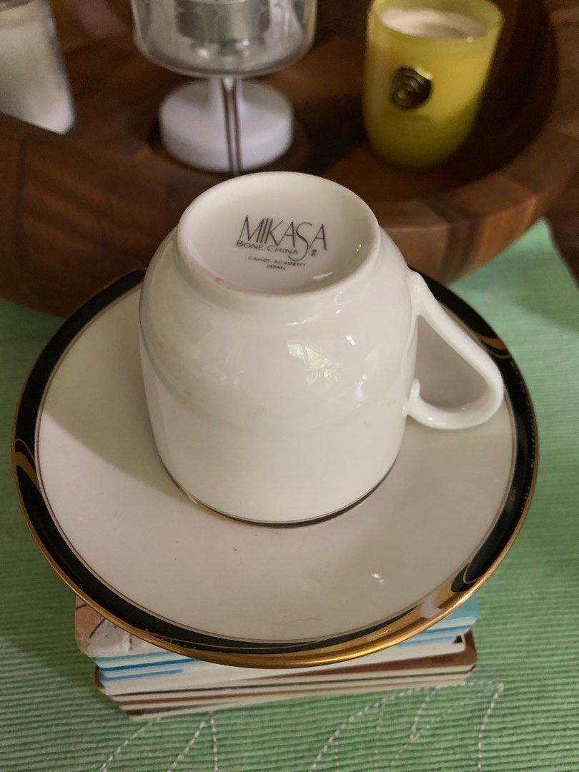 Mikasa bone china coffee cup and saucer, Furniture Home Living