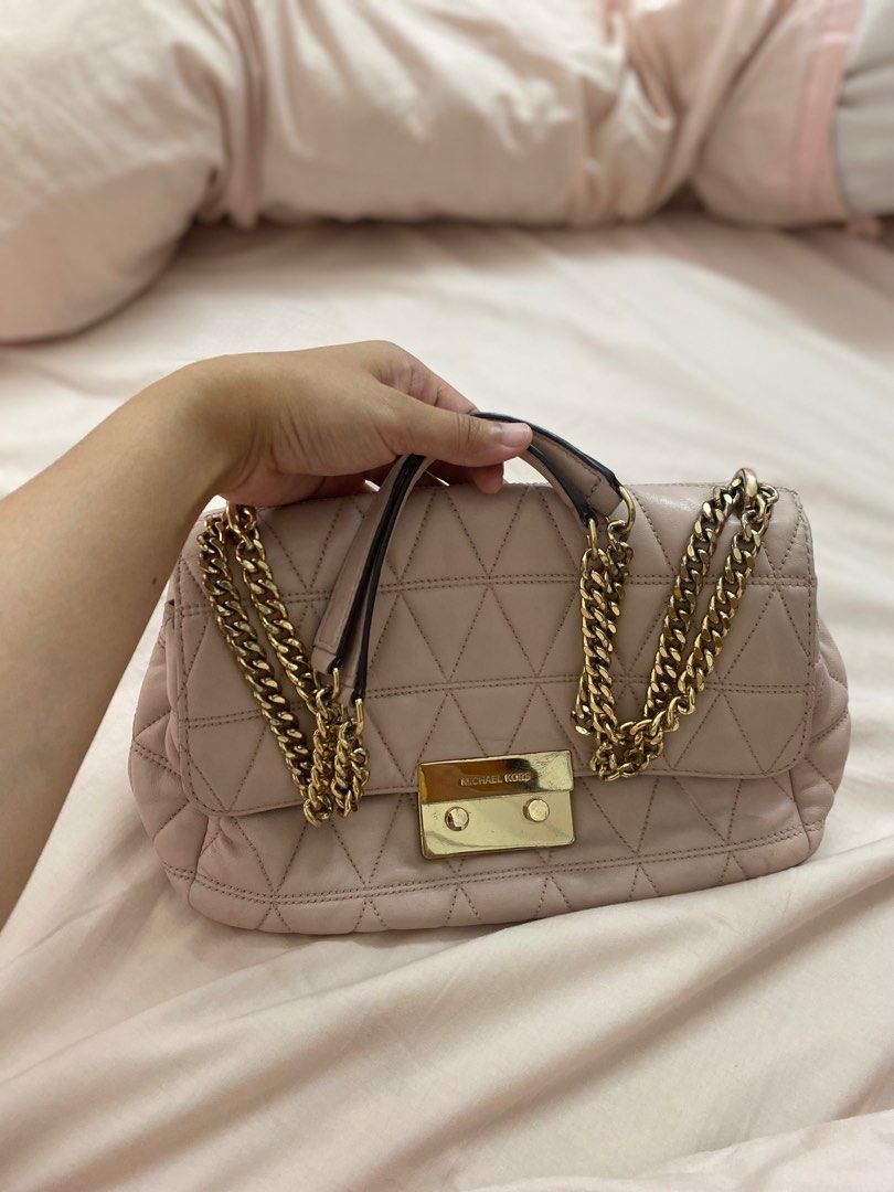 Handbag Michael Kors Sloan Gold Michael Kors Sloan Medium Quilted