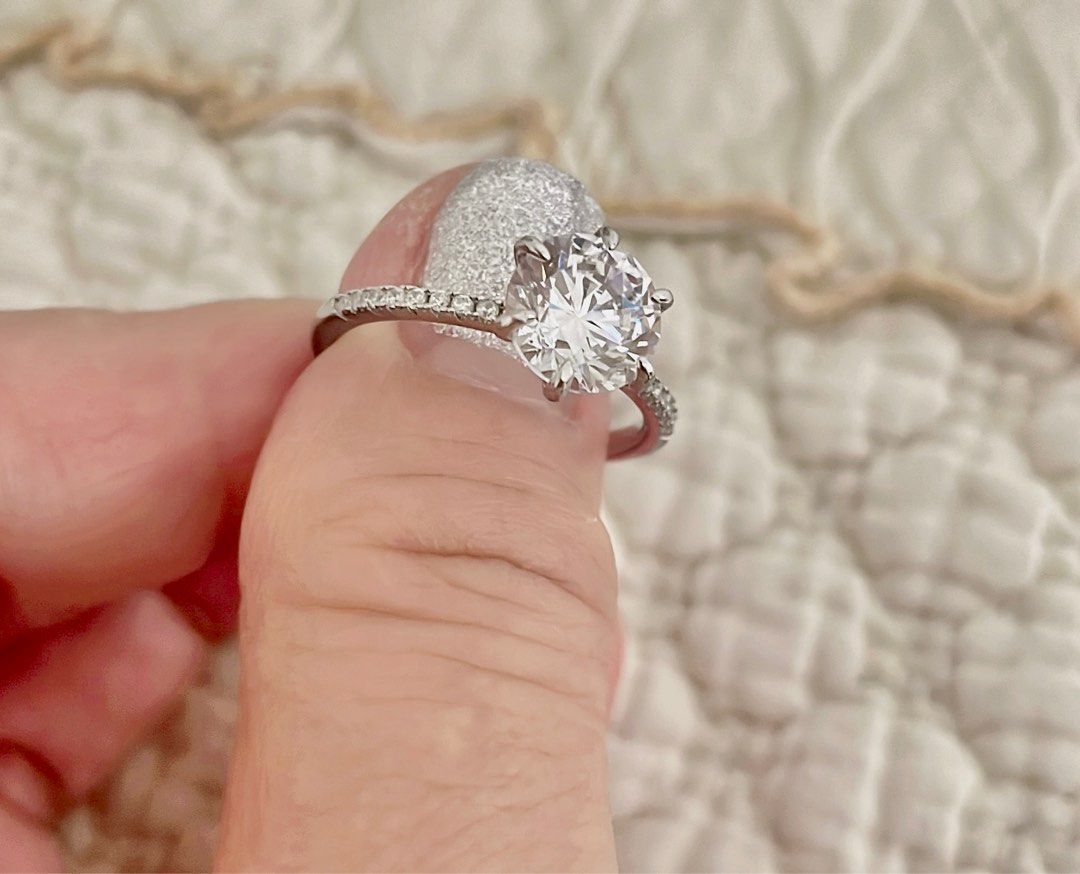 Moissanite diamond ring Women s Fashion Jewelry Organisers Rings on Carousell