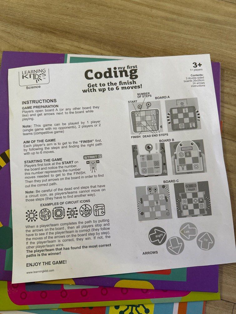 My First Coding Game (Category: Educational & Learning Toys) located in Singapore. Submitted by softchaos (Listing ID 1296054693, Image 7). Description: .