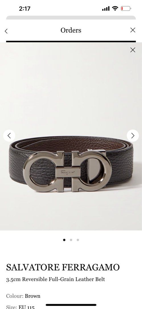 Ferragamo wood belt clearance