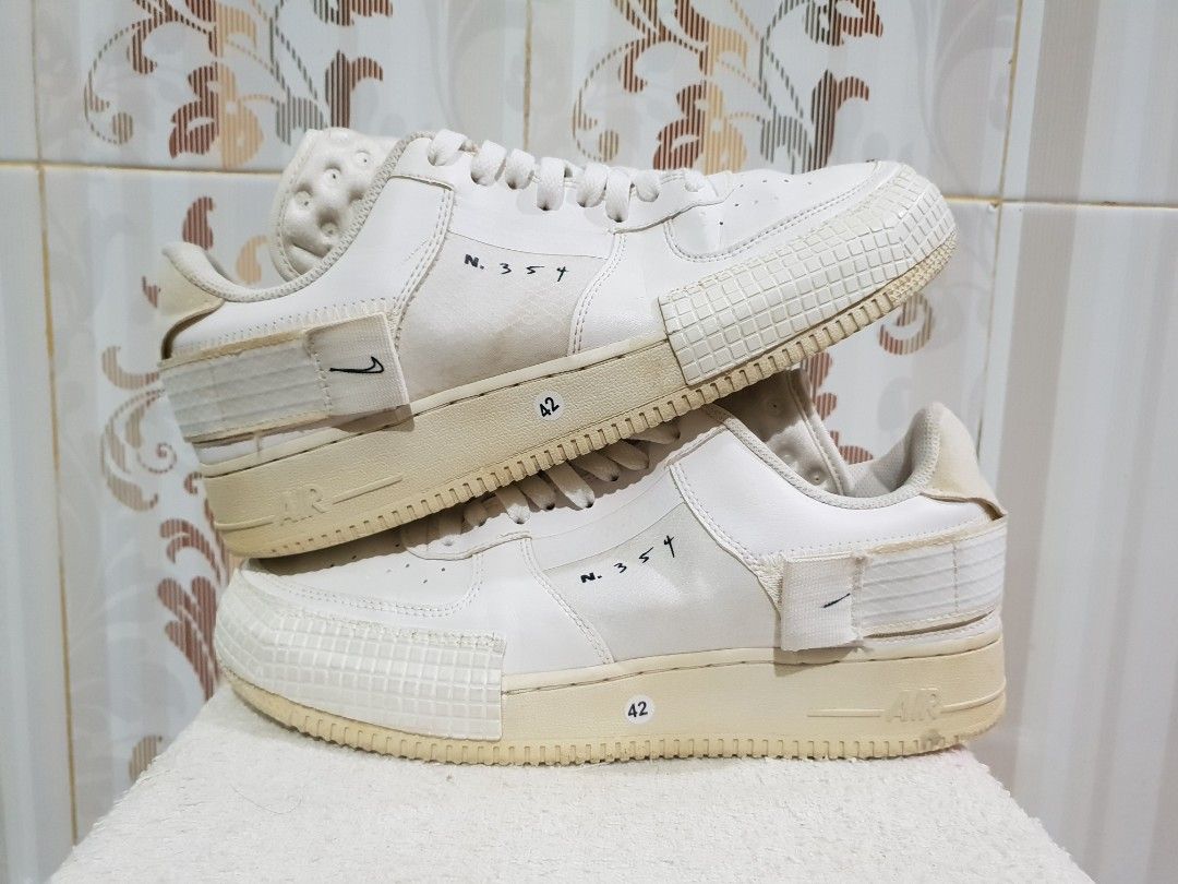 Nike Af1 Triple White Fesyen Pria, Sepatu Sneakers di