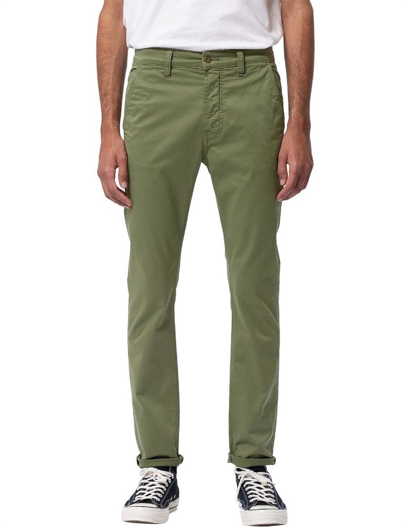 Nudie Jeans Slim Adam Jean Green, Men's Fashion, Bottoms, Jeans