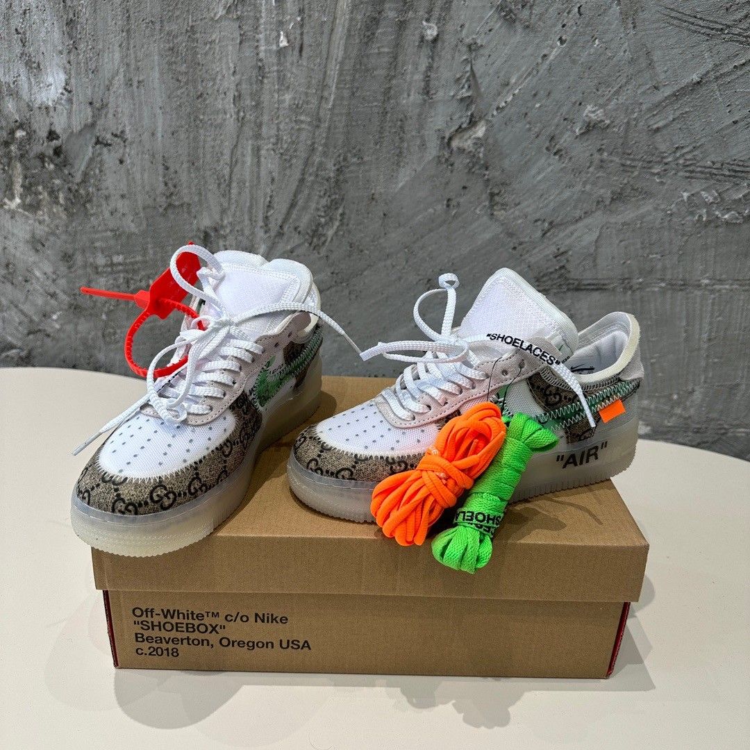 Off-White X Nike Air Force AF1 Unisex preorder, Fesyen Wanita