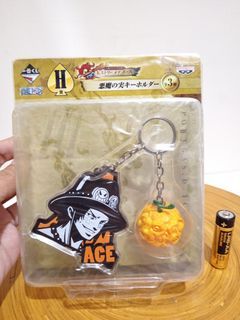 One piece Devil fruit Keychain charm Japan toys Ace Devil fruit