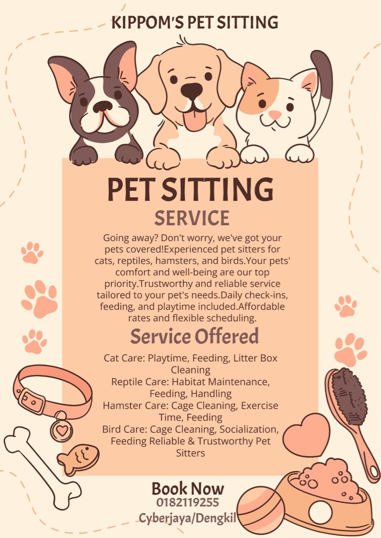 Pet sitting services(Cyberjaya/Cybersouth/Dengkil/Putrajaya), Pet