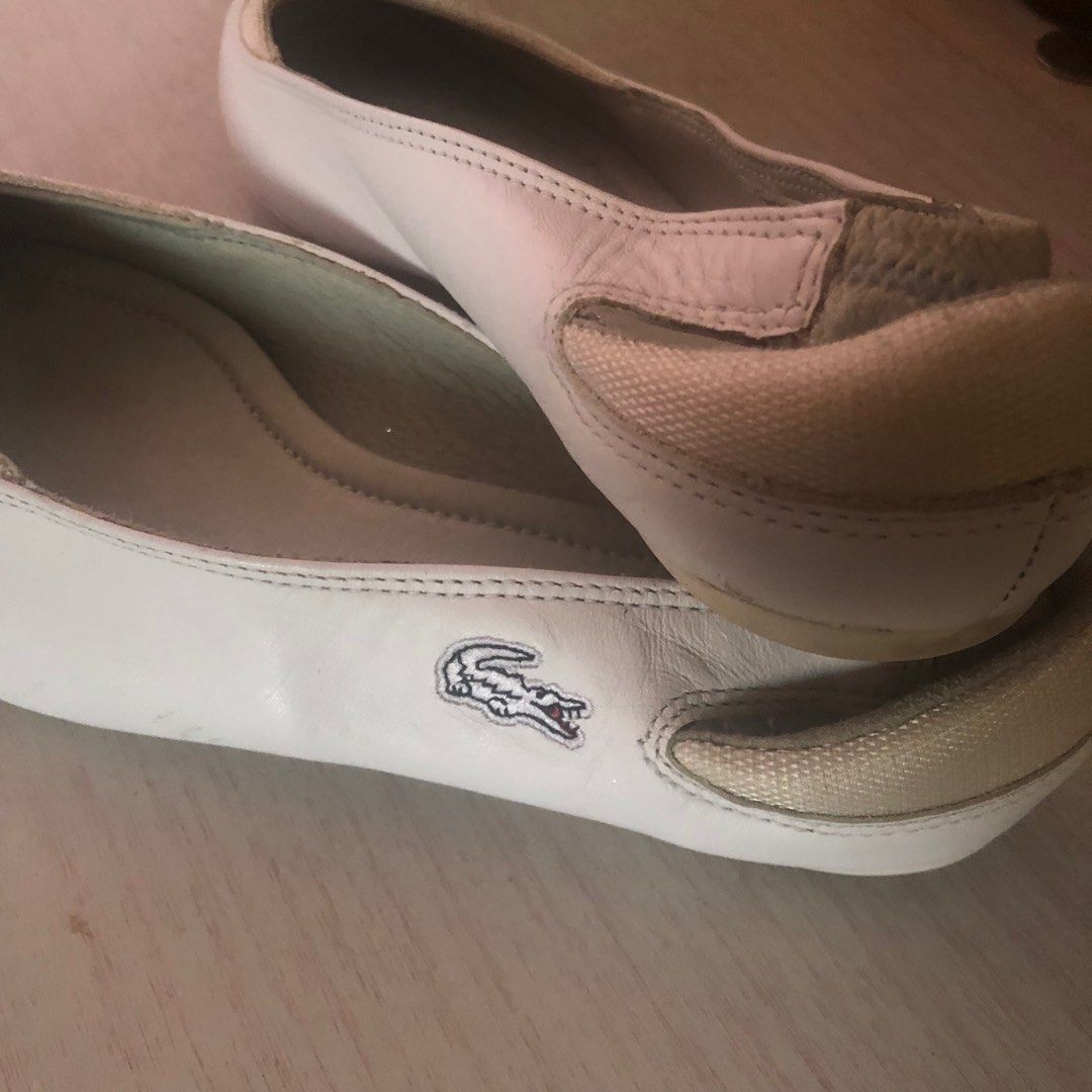 Preloved Lacoste Flat Shoes Women s Fashion Footwear Flats Sandals on Carousell