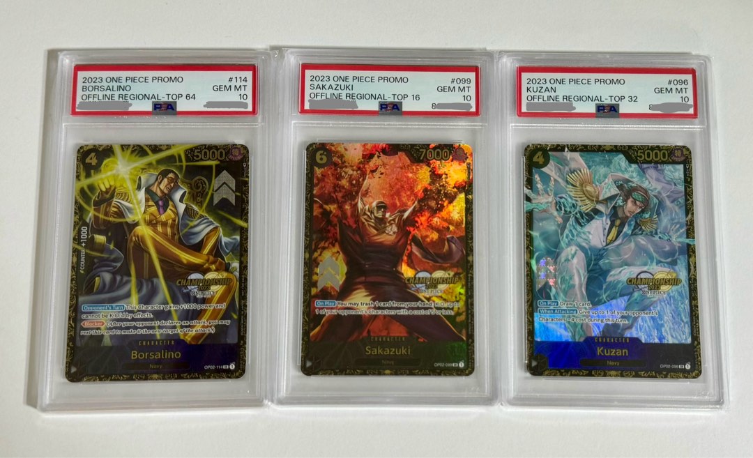 ワンピカードpsa10　三大将セット ワンピースカード三大将 3点セット - メルカリ
