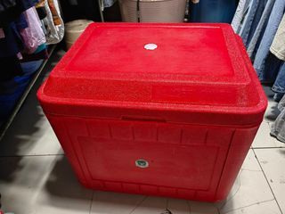 Red Heavy Duty Ice Cooler 60L