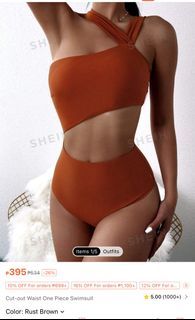 Rust brown one piece swimsuit