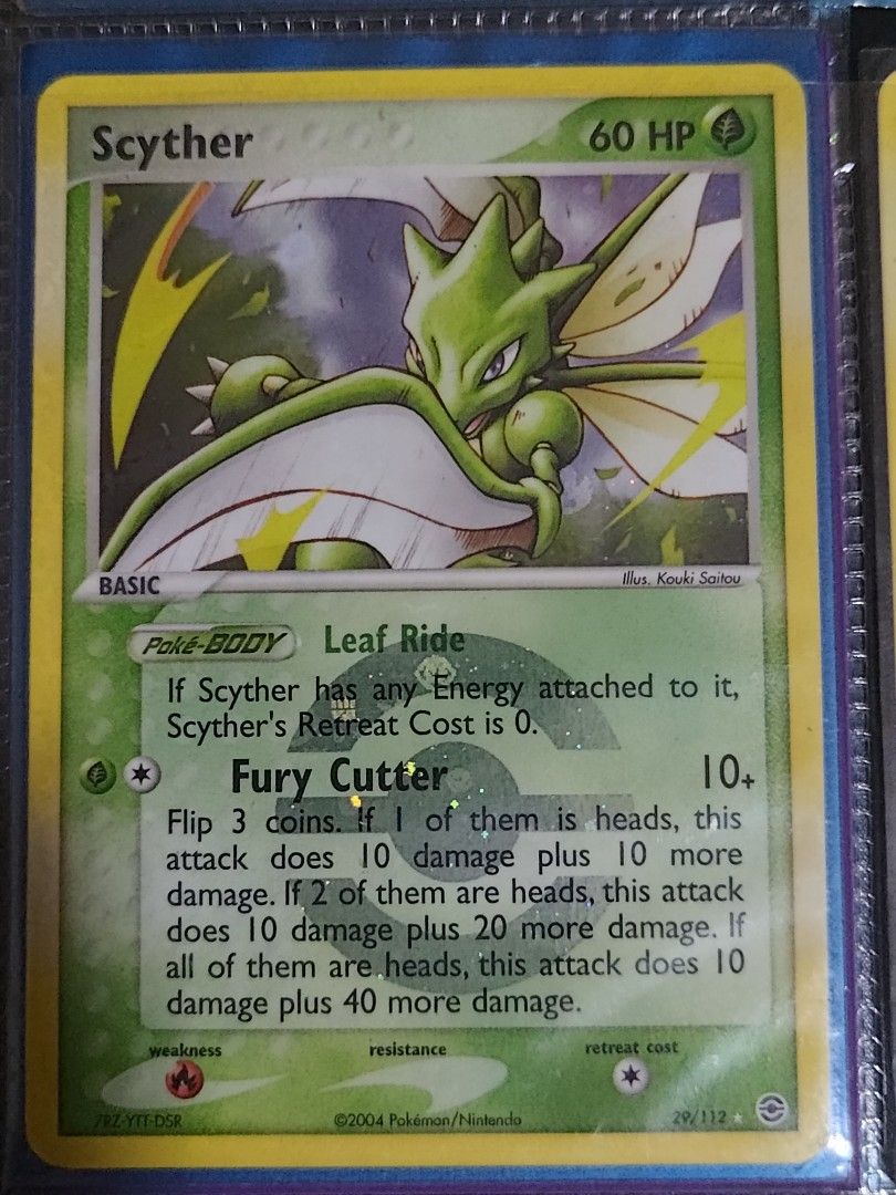 Scyther holo pokemon card, Hobbies & Toys, Toys & Games on Carousell