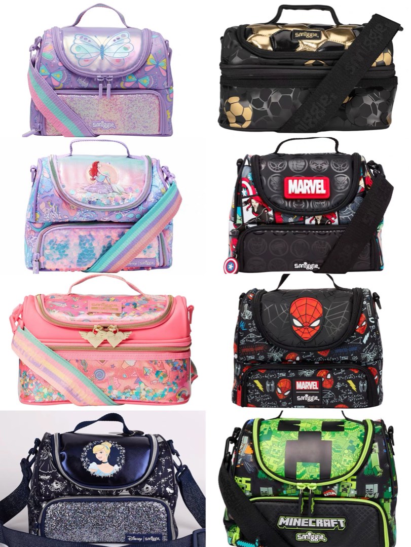 Smiggle lunch bag Disney marvel Minecraft Carousell