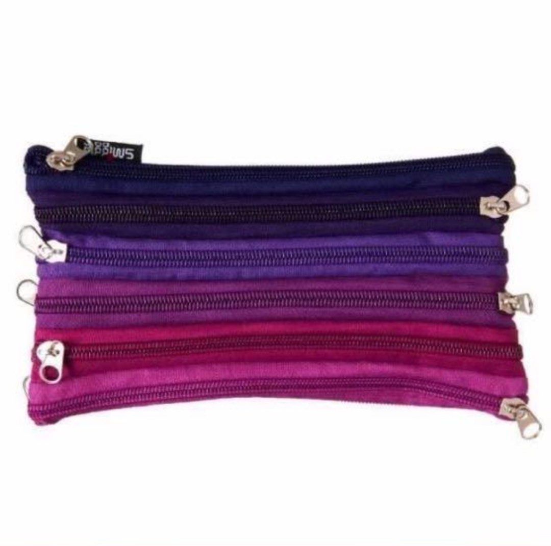 smiggle purple zipper pencil case