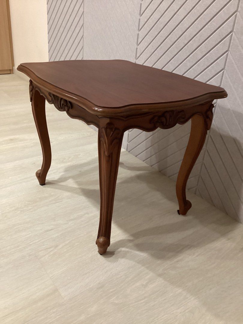 Solid Wooden Side Table (Category: Tables & Sets) located in Singapore. Submitted by silverwater.ff6408 (Listing ID 1296021839, Image 3). Description: Side table or coffee table Has a glass top if you need it. .