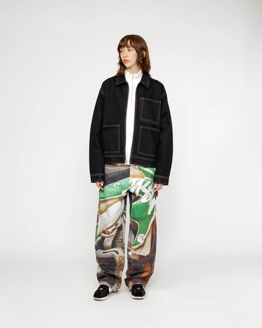 STUSSY WORK PANT CANVAS BAJA PRINT 工作褲, 他的時尚, 褲子