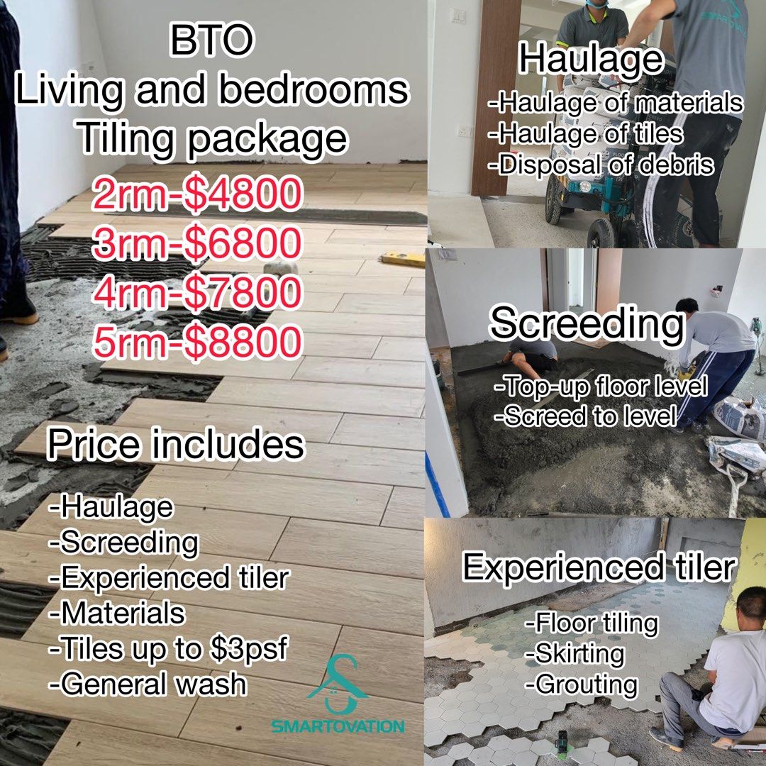 Tiling by Direct Contractor Toilet Renovation Tiling contractor and overlay hacking demolition dismantling renovation cement screed floor screed self leveling carpentry cabinet62853067327875113