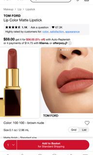 Tom Ford lip color Matte lipstict 100 100