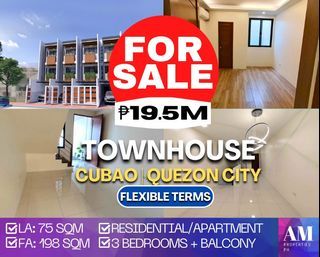 Townhouse Cubao Quezon City Brand New with Flexible Payment Terms