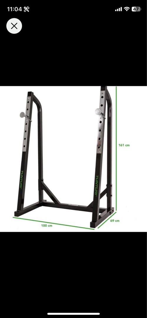 Tunturi Squat Rack Sports Equipment Exercise Fitness Weights Dumbbells on Carousell