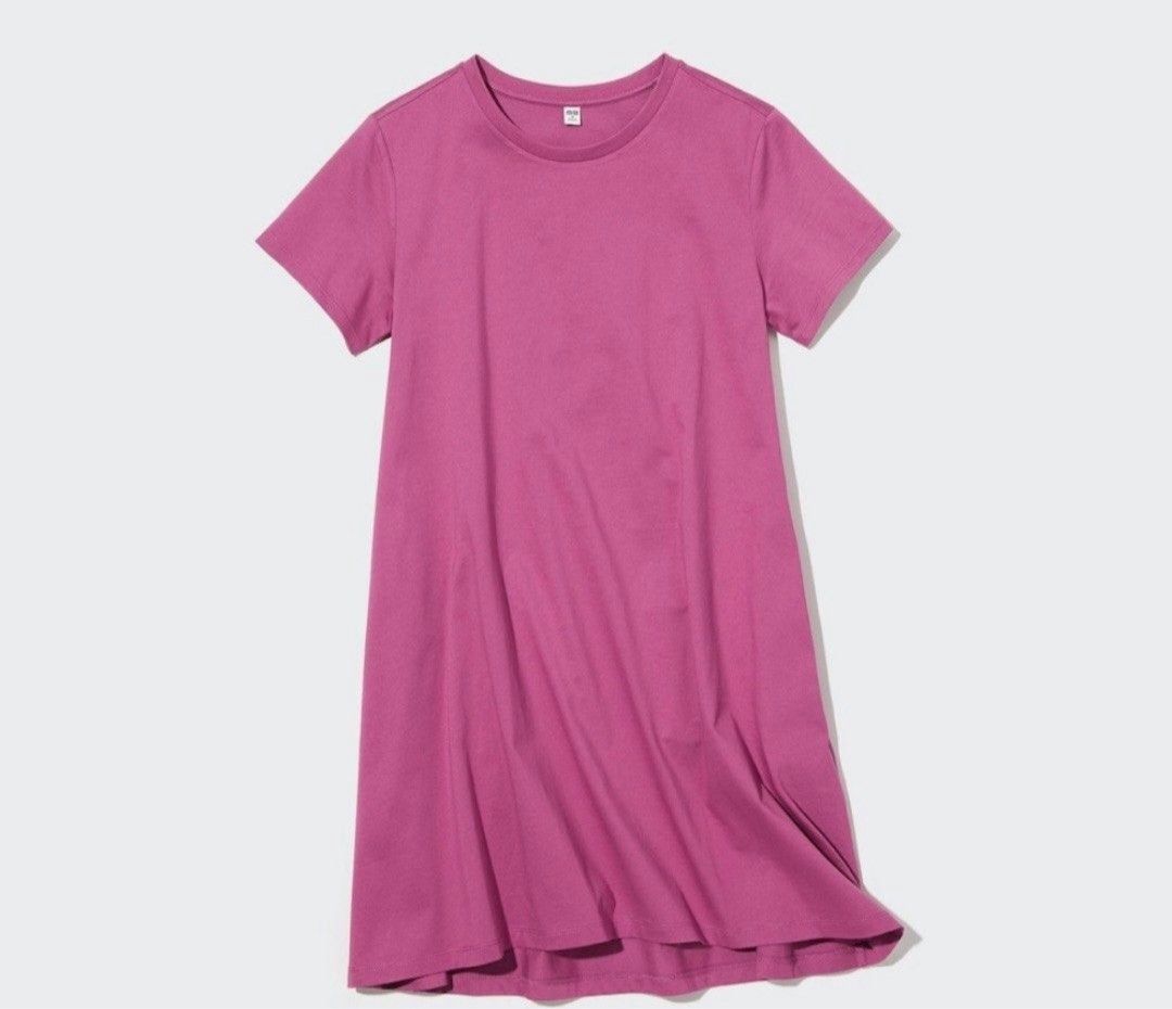 uniqlo pink dress Uniqlo Pink Collar Shirt Dress , BUNDLE FOR FREE