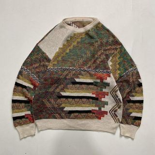 Vintage 80’s Multi Color Knitted Sweater