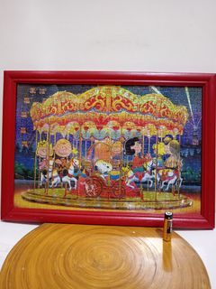 Vintage Snoopy Puzzle Frame Display Collectible