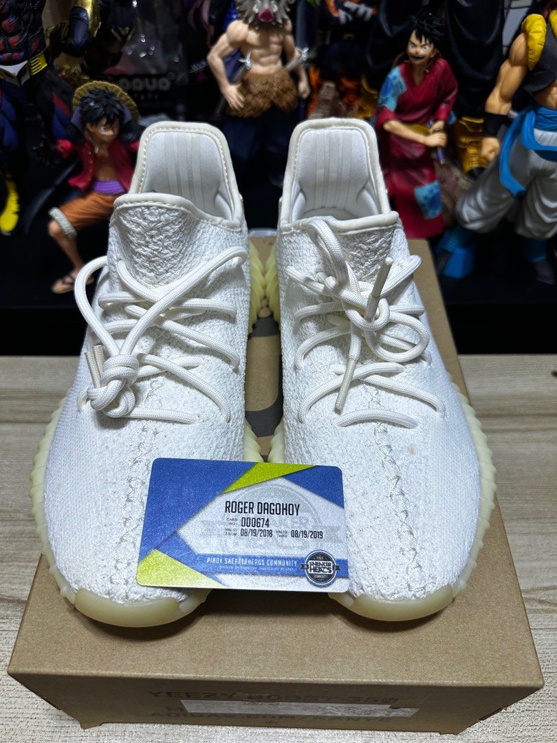 triple white yeezy size 7