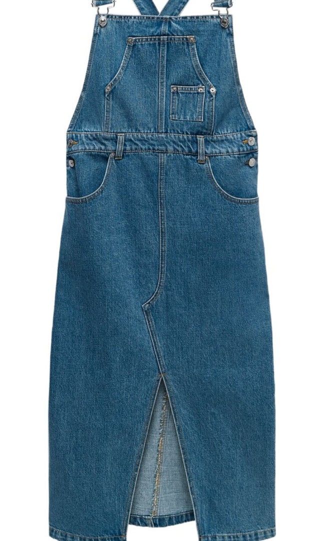 white christmas dresses ZARA. Denim pinafore dress with pockets. Size 18-24 months – Hibuy market main image 0