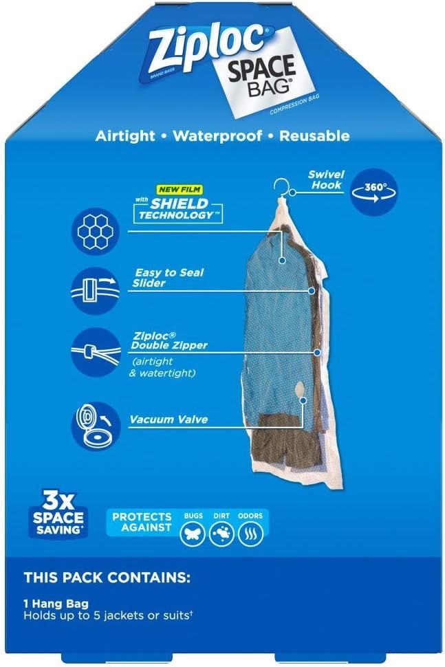 Ziploc Hanging Suit Space Bag Furniture Home Living Home Improvement Organisation Storage Boxes Baskets on Carousell