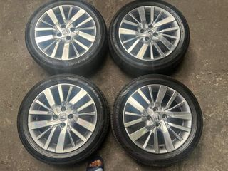 16” Honda mags used 4Holes pcd 100 w/185-55-r16 Dunlop Used tires