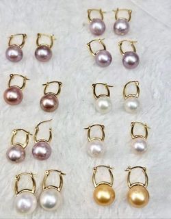 18k South Sea Pearl Clip Earrings 9-11mm