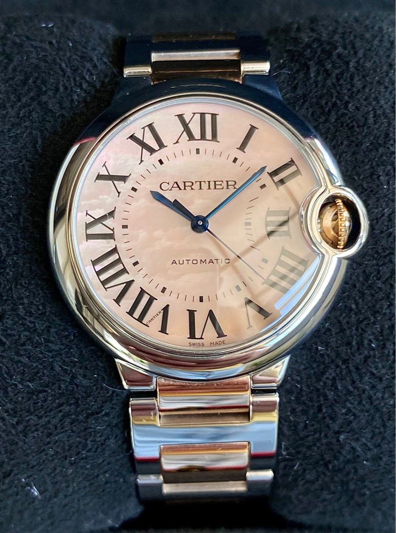 2013 Cartier Ballon Bleu Mother of Pearl Pink Dial Two Tone 18ct