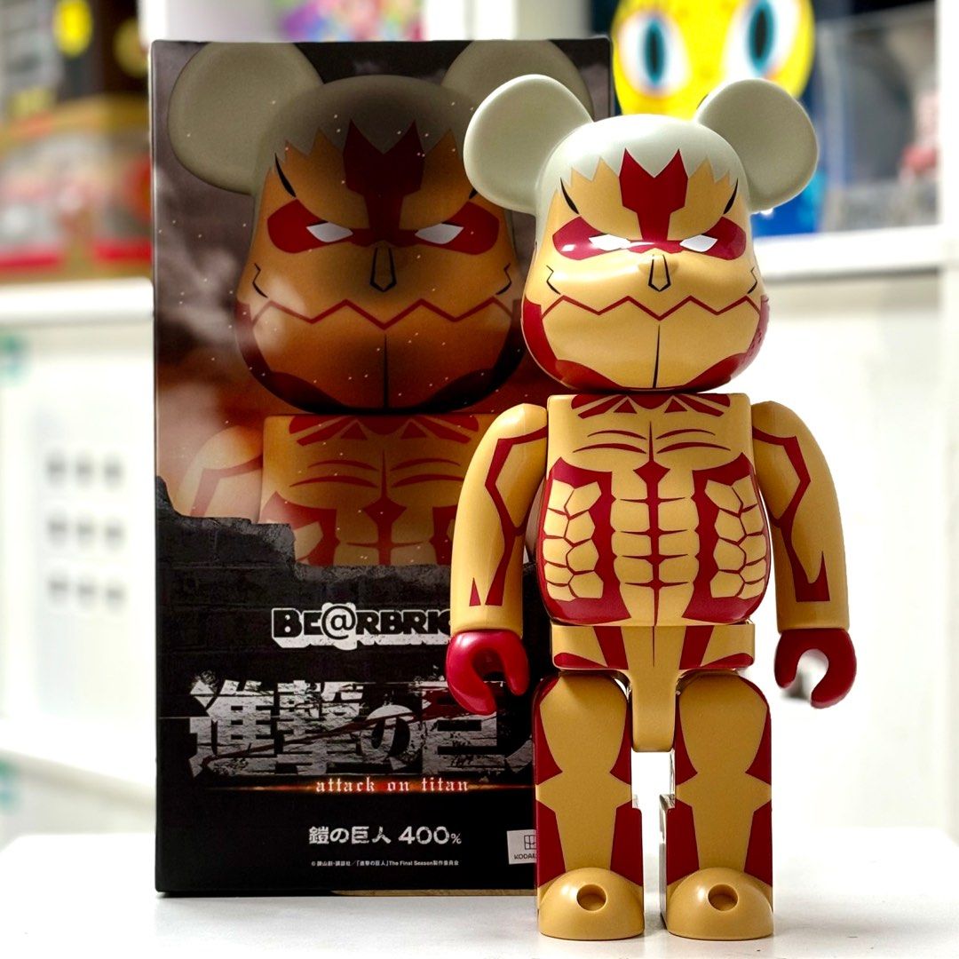 未開封bearbrick BE@RBRICK 進撃の巨人鎧の巨人400％ 全新現貨, 運動 