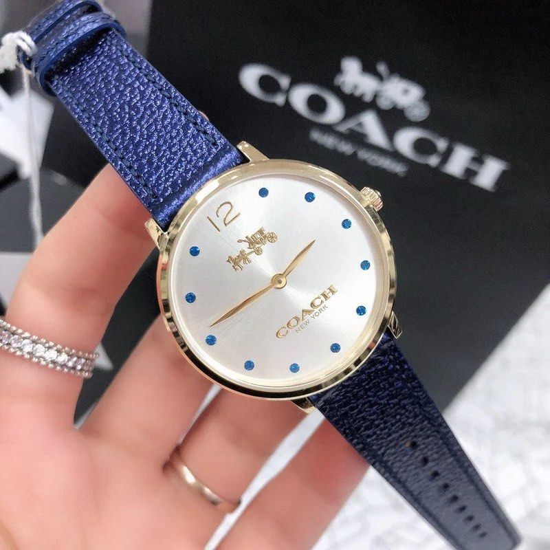 Coach Slim Easton Blue Leather Ladies Watch 14502687 Women s Fashion Watches Accessories Watches on Carousell