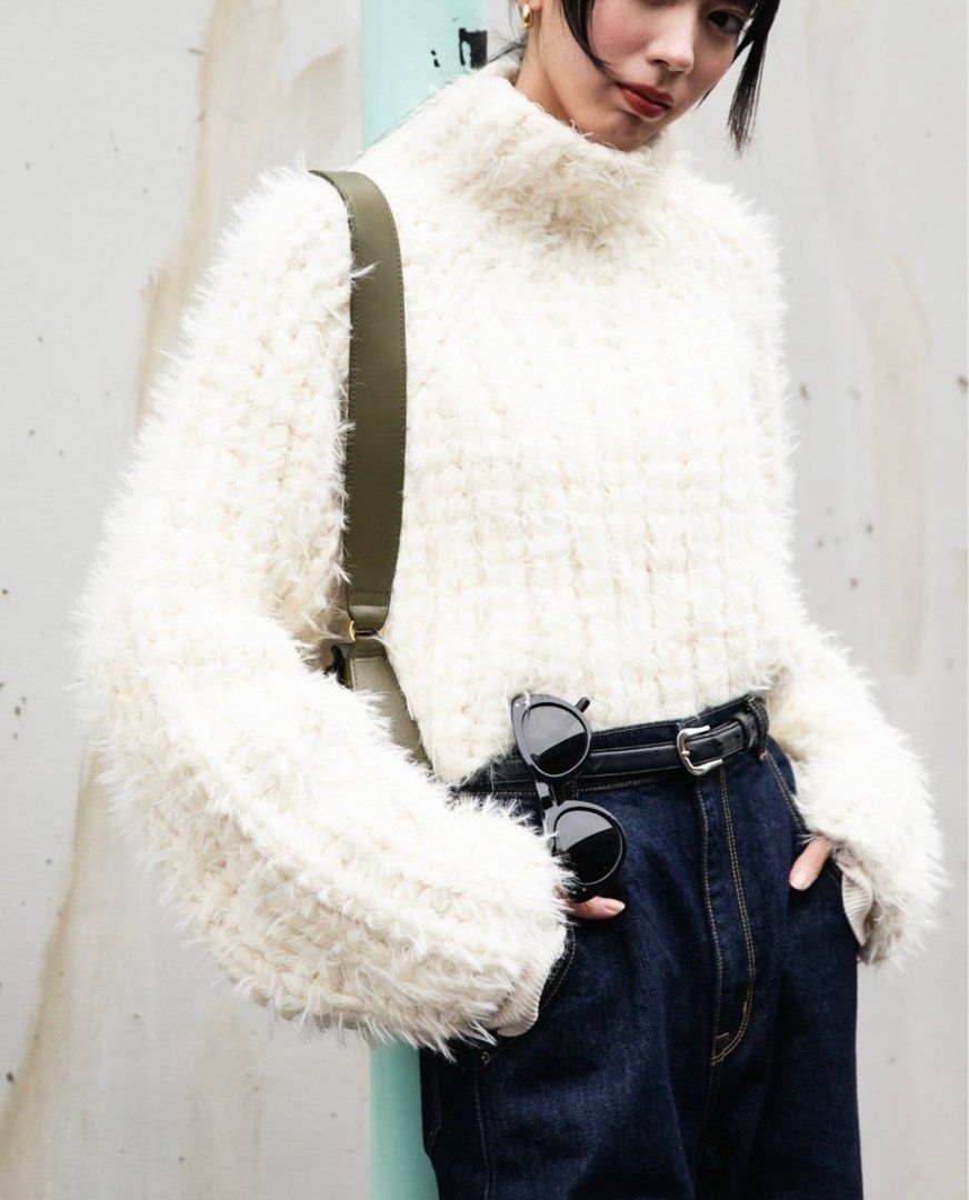 ホワイト Fai Knit Top テーロプラン　teloplan ホワイト Fai Knit Top テーロプラン teloplan